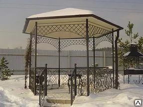 фото Изготовление кованной беседки