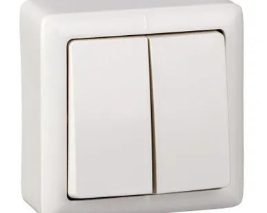 фото Выключатель 2-кл. ОП Хит 6А IP20 250В бел. SchE VA56-232-B