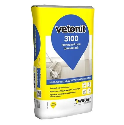 Фото №0 Наливной пол Ветонит 3100 20 кг