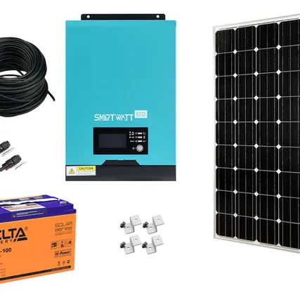 Фото №0 Солнечная электростанция 1,4 кВт*ч в сутки ECO GEL МОНО 2022 с крепежом