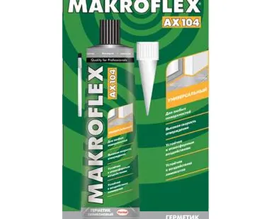 фото Герметик тюбик (блистер) силиконовый MAKROFLEX AX104 85мл бесцветный универсальный