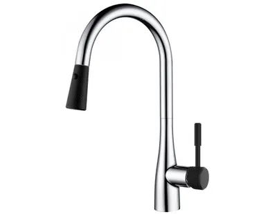 фото Смеситель для кухни D&K Rhein Schiller с выдвижной лейкой