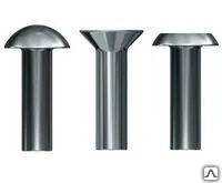 фото Заклепка алюминиевая с полкруглой потайной плоской заниженой головкой