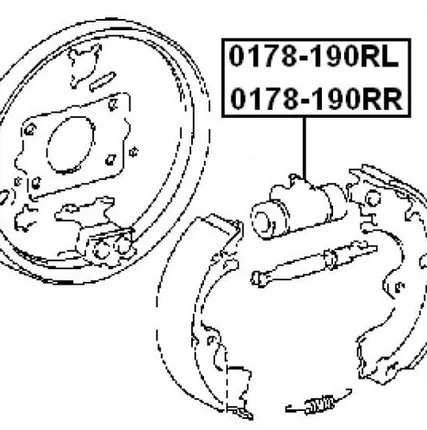 Фото №0 Цилиндр тормозной задний левый FEBEST 0178-190RL для автомобилей Toyota.