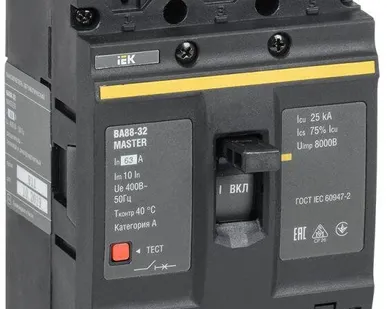фото Выключатель автоматический 3п 63А 25кА ВА88-32 MASTER ИЭК SVA10-3-0063-02