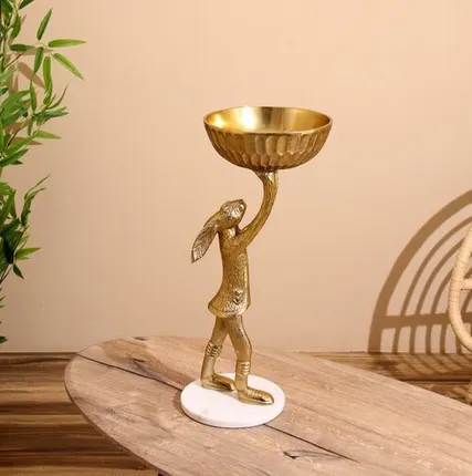 Фото №0 Конфетница «Кролик», 24×24×54 см, алюминий