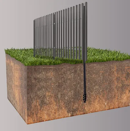 Фото №0 ЗАБОР ИЗ ЕВРОШТАКЕТНИКА ОЛИМП NOVALUX НА ВИНТОВЫХ СВАЯХ "ШУРУПЫ" Ø 76 мм