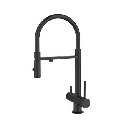 Фото №0 смеситель для кухни IDDIS Ace гибкий излив канал для фильтра черный матовый