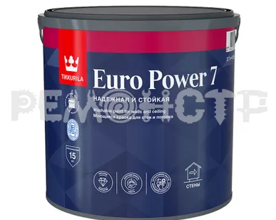 фото Краска интер  2,7л база С лат мат Tikkurila EURO POWER_7 (1) П