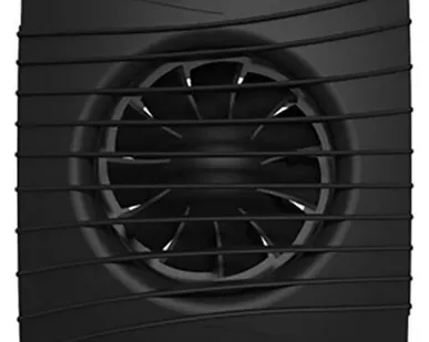 фото SILENT 4C Matt Black вентилятор осевой вытяжной с обратным клапаном d100 DiCiTi