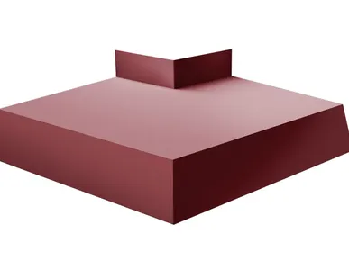 фото Угол отлива внешний 100 0,45 PE с пленкой RAL 3005 красное вино