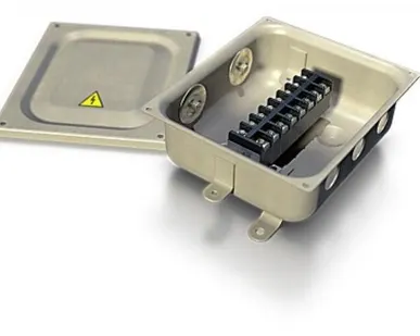 фото Коробка КЗНС-08 н/у металл 245х234х82мм 8 зажимов 16А IP65 Россия