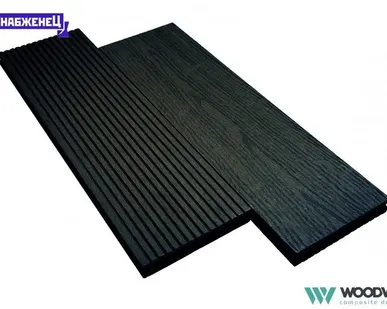 фото Террасная доска из ДПК Woodvex "Select" цвет: Графит, 146x22 мм (цена м2)