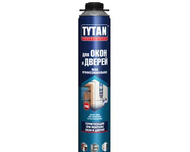 фото Пена монтажная, профессиональная, для окон и дверей, всесезонная, 750 мл, Professional Tytan