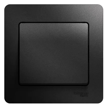 Фото №0 Выключатель 1-кл. СП Glossa 10А IP20 (сх. 1) 10AX в сборе антрацит SchE GSL000712