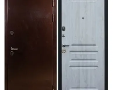 фото Входная дверь Термо Стандарт медный антик-сосна белая