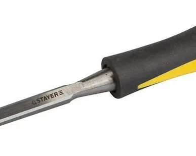 фото Стамеска с двухкомпонентной ручкой, 10мм, STAYER Profi 18205-10