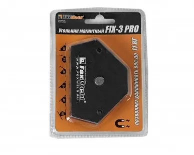 фото Угольник магнитный FIX-5 Pro (30/45/60/75/90/135 град., до 34кг) FoxWeld Уг