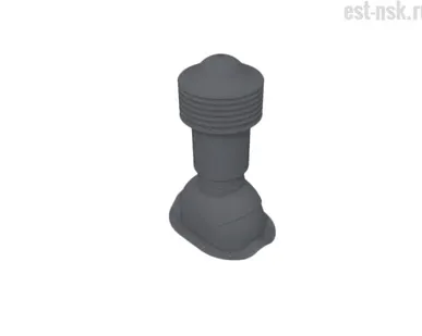 фото Труба вентиляционная неутепленная Viotto для металлочерепицы, 125х650 мм, Серый