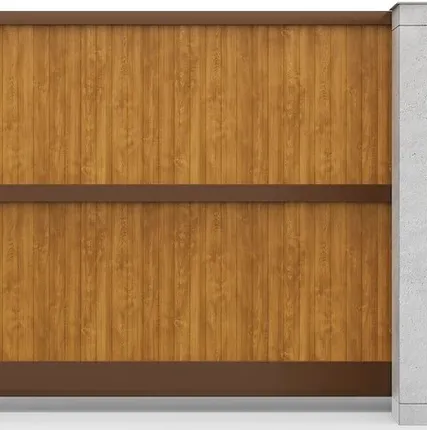 Фото №0 Откатные ворота р-профиль вертикальные золотой дуб 4000х2000 мм