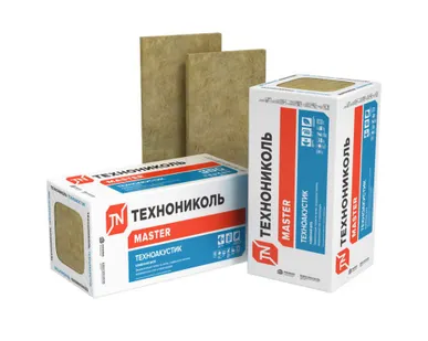 фото Теплоизоляция ТехноАкустик (50*600*1200) 12шт. 8,64м2 (0,432м3), 45кг/м3, ТехноНИКОЛЬ