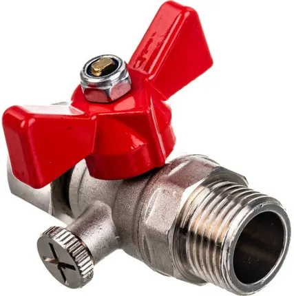 Фото №0 Кран шаровый для подключения манометра Ду15 1/2х1/2 внутренняя/наружняя VT.806.N.0404