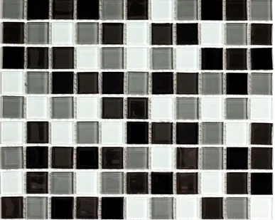 фото Мозаика BONAPARTE Carbon mix 300х300 стеклянная