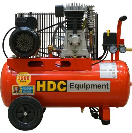 Фото №2 Компрессор ременной HDC HD-A051, 400 л/мин, ресивер 50 л, 10 Бар, 220 В