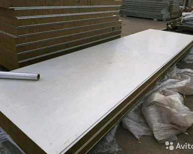 фото Сэндвич-панель минвата 100 мм 4,89 м