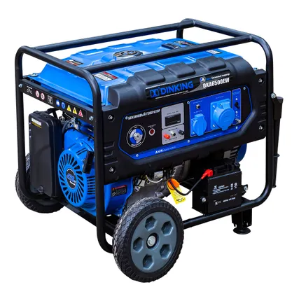 Фото №0 Генератор бензиновый Dinking DKA6500EW (6,5кВт, электростартер, 15лс, колёса)