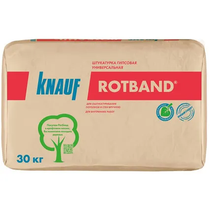 Фото №0 Штукатурка Кнауф (Knauf) Ротбанд 30кг