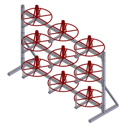 Фото №0 Кабельный стеллаж для бухт (мотков) СБ 9 Рэ (экономичная серия)