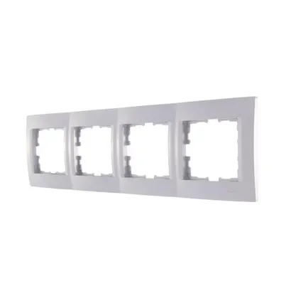 Фото №1 Рамка 4-м Karina горизонт. матов. серебр. LEZARD 707-4300-149