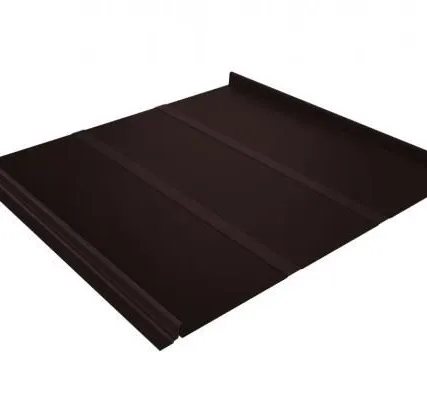 Фото №0 Кликфальц Line Grand Line 0,5 Quarzit Pro Matt с пленкой на замках RAL 8017 шоколад