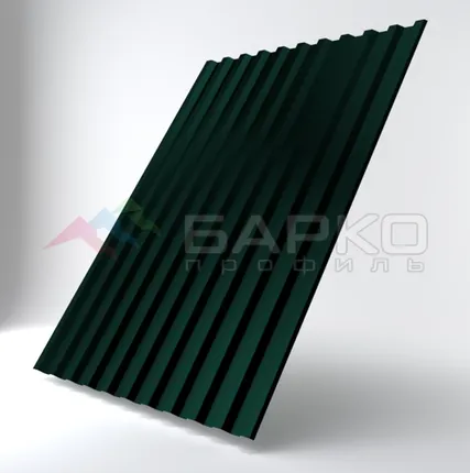 Фото №0 Профлист С-21 - 1050 мм (1000 мм) 00000343/65 RAL 6005 Полиэстер 0.65