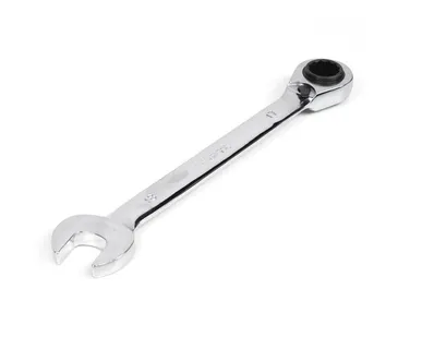 фото Ключ 3 в 1 комбинированный трещоточный реверсивный 17х19-18 хром HORTZ