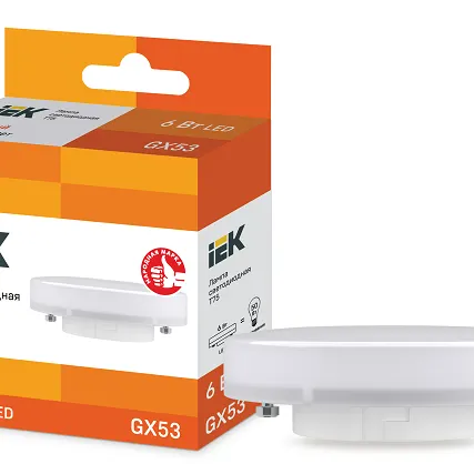 Фото №0 IEK Лампа светодиод. 6/3000/GX53/T75 таблетка IEK