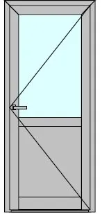 фото Дверь алюминиевая внутренняя "холодная" Вариант 7