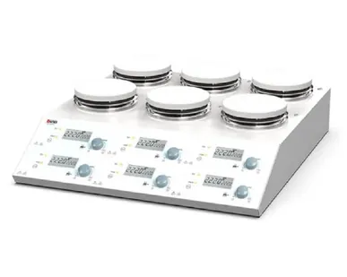 фото Мешалка магнитная DLAB MS-H280-S6 (6-ти местная, 6х3 л, 200...1500 об/мин, 280 °C), арт. 8030351112 + 18900294