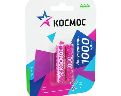 фото Аккумулятор R03 NI-MN 1000мА.ч BP-2 (блист.2шт) Космос KOCR03NIMH(1000MAH)
