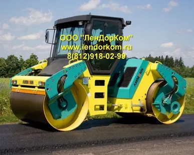 фото Аренда гладковальцового асфальтового катка Ammann вес 11-12 тонн от собственника в СПб