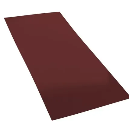 Фото №0 Гладкий стальной лист с защитной пленкой 0,35 Коричневый 2 метра