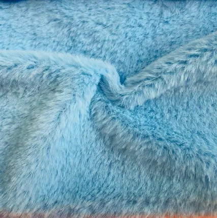 Фото №0 Искусственный мех под кролика 280 г/м2, ворс 9 мм, голубой