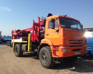 фото Кран-манипулятор Буровая установка Kanglim KDC5600 на шасси КАМАЗ-43502-303