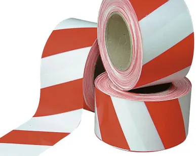 фото Лента сигнальная оградительная 50мм*130м бело-красная