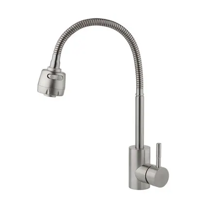 Фото №0 Смеситель для кухни AQUEDUC 345319, гибкий излив,нержавеющая сталь