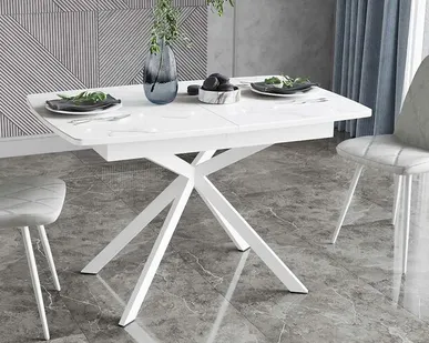 фото Обеденный стол Орфей 46 (01) Мрамор белый