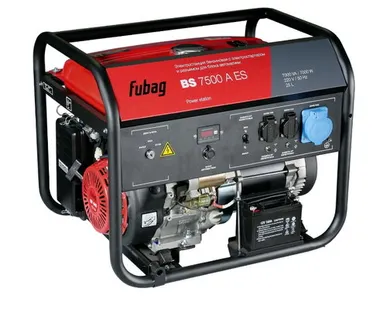 фото Бензиновый генератор для дома Fubag BS 7500 A ES (7 кВт, число фаз: 1)