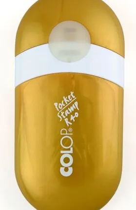 Фото №0 Печати-С COLOP Pocket Stamp R40 Карманная оснастка для штампа диам. 40мм (Золотистый, Синий)