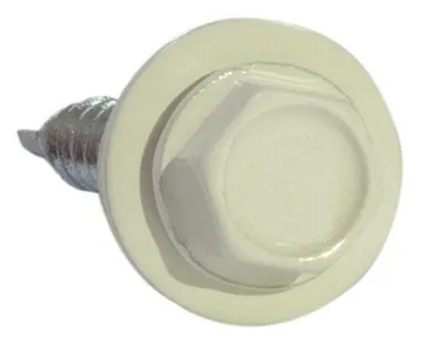 фото Саморез 4,8х70 оцинкованный RAL 1015 Светлая слоновая кость HARDWEX 100 шт под насадку для крепления кровельного листа к деревянным конструкциям 00000007123